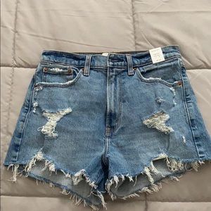 Abercrombie Hi Rise Mom Shorts
